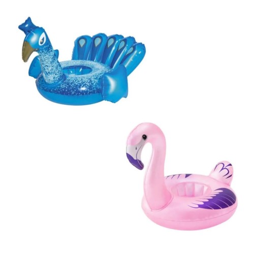 Şişme Bardak Tutucu Şişme Bardaklık Flamingo Ve Tavus Kuşu