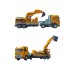 6'LI PAKETTE 1:24 SESLİ VE IŞIKLI KAZICI TAŞIYAN TIR (48)